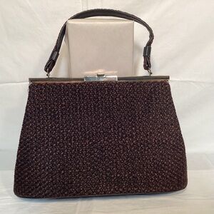 Aetna Vintage Black and Brown Handbag Made In USA 1960’s